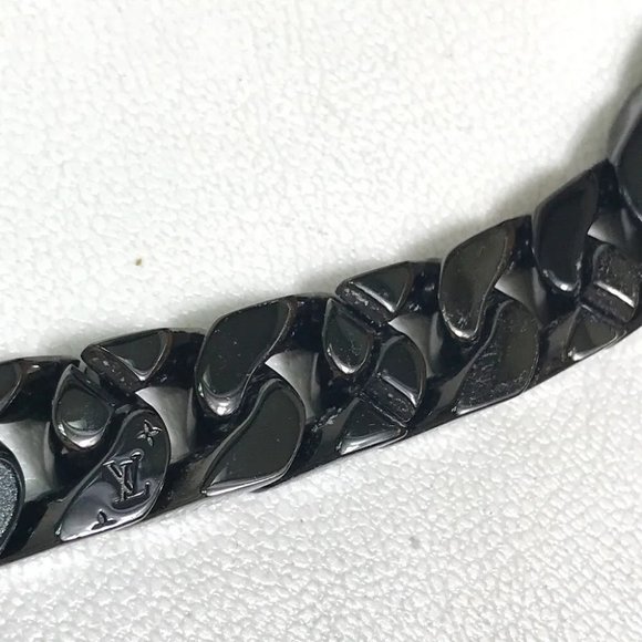 Auth LOUIS VUITTON MP2853 LV Collier Chain Links Patches Accessories Necklace - Picture 7 of 14